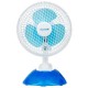 Ventilator birou Hausberg, 15W-20W, 15 cm, 2 viteze, alb-albastru