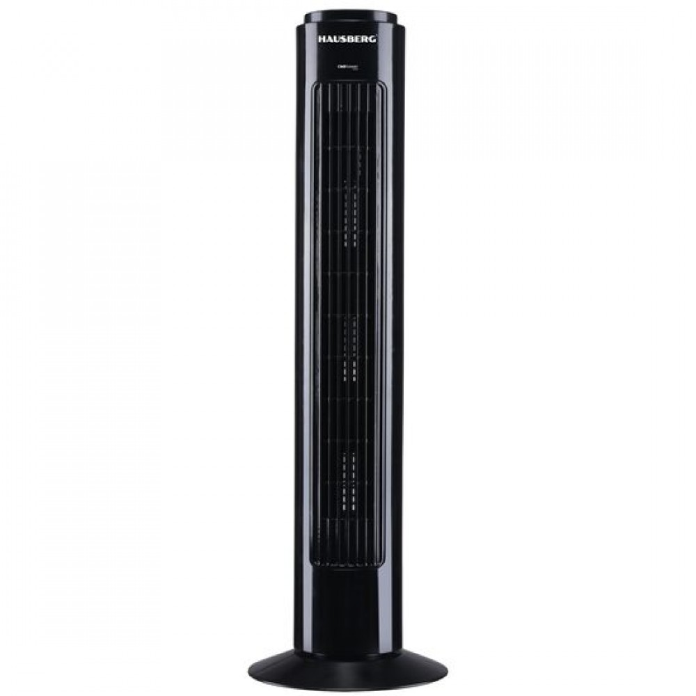 Ventilator Turn HAUSBERG, 40-50W, 2 moduri de functionare, 3 viteze, baza rotativa, Negru