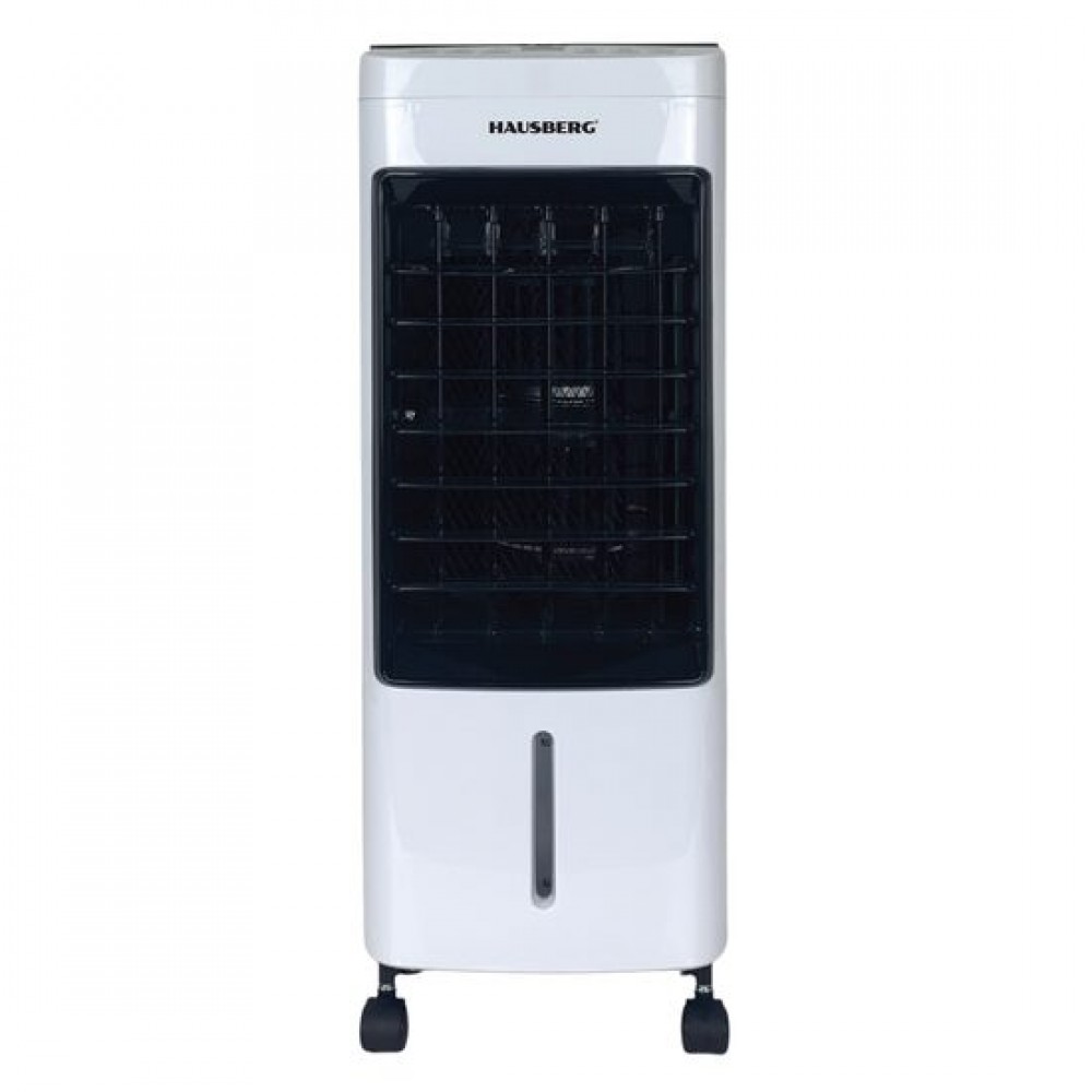 Ventilator cu racire si umidificare Hausberg, 3 viteze, temporizator 12h, rezervor 4L, telecomanda, alb