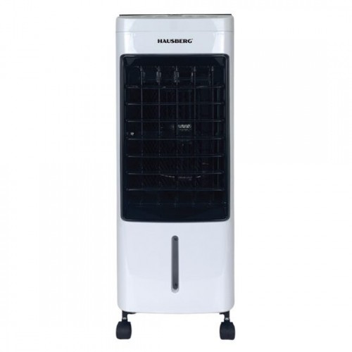 Ventilator cu racire si umidificare Hausberg, 3 viteze, temporizator 12h, rezervor 4L, telecomanda, alb