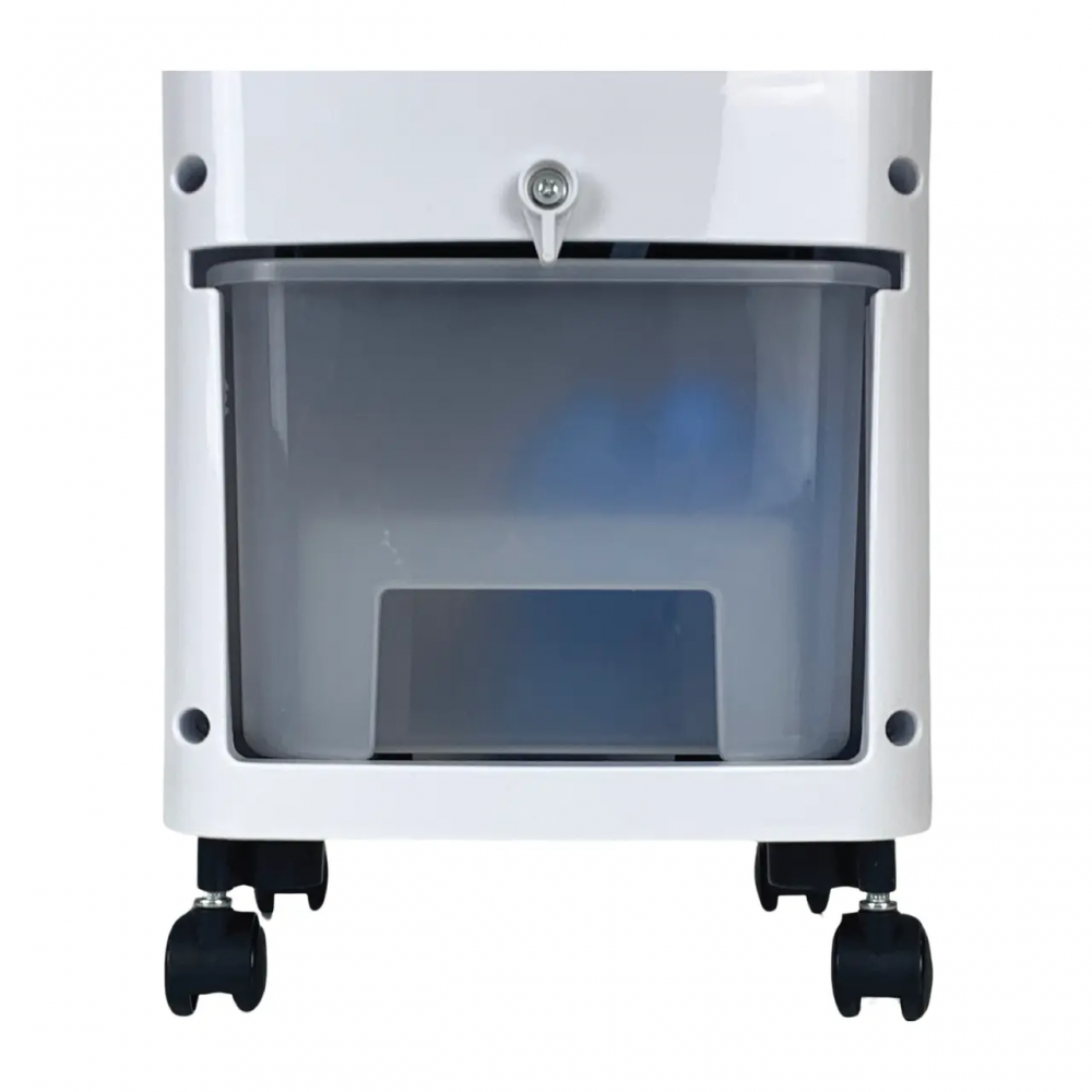 Ventilator cu racire si umidificare Hausberg, 3 viteze, temporizator 12h, rezervor 4L, telecomanda, alb