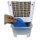 Ventilator cu racire si umidificare Hausberg, 3 viteze, temporizator 12h, rezervor 4L, telecomanda, alb
