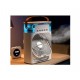 Mini ventilator portabil, 3 in 1, racitor de aer, umidificator, fundal RGB, 7 moduri de lumina, rezervor apa 600 ml, 25x20x8.5 cm, ALB