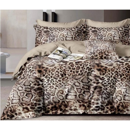 Lenjerie de pat dublu Bumbac Satinat, pentru 2 persoane, 4 piese, Cearceaf de pat 230 x 250cm, JN-09