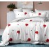 Lenjerie de pat dublu Bumbac Satinat, pentru 2 persoane, 4 piese, Cearceaf de pat 230 x 250cm, JN-010