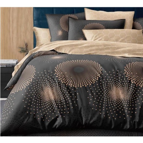 Lenjerie de pat dublu Bumbac Satinat, pentru 2 persoane, 4 piese, Cearceaf de pat 230 x 250cm, JN-014