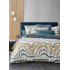 Lenjerie de pat dublu Bumbac Finet, pentru 2 persoane, 6 piese, Cearceaf de pat 220 x 235cm, JN-019