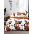 Lenjerie de pat dublu Bumbac Finet, pentru 2 persoane, 6 piese, Cearceaf de pat 220 x 235cm, JN-024