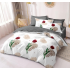 Lenjerie de pat dublu Bumbac Finet, pentru 2 persoane, 6 piese, Cearceaf de pat 220 x 235cm, JN-029