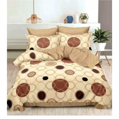 Lenjerie de pat dublu Bumbac Finet, pentru 2 persoane, 6 piese, Cearceaf de pat 220 x 235cm, JN-032