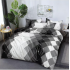 Lenjerie de pat dublu Bumbac Finet, pentru 2 persoane, 6 piese, Cearceaf de pat 220 x 235cm, JN-039