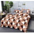 Lenjerie de pat dublu Bumbac Finet, pentru 2 persoane, 6 piese, Cearceaf de pat 180 x 200cm, JN-044