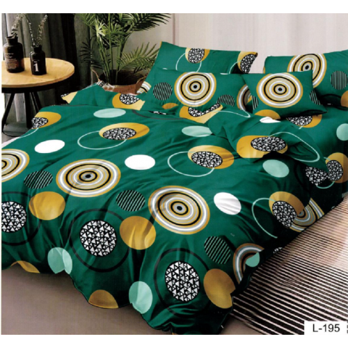 Lenjerie de pat dublu Bumbac Finet, pentru 2 persoane, 6 piese, Cearceaf de pat 230 x 250cm, JN-066