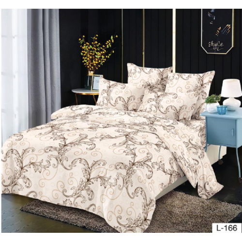Lenjerie de pat dublu Bumbac Finet, pentru 2 persoane, 6 piese, Cearceaf de pat 230 x 250cm, JN-067