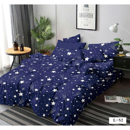 Lenjerie de pat dublu Bumbac Finet, pentru 2 persoane, 6 piese, Cearceaf de pat 230 x 250cm, JN-068