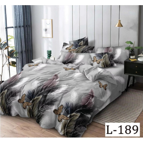 Lenjerie de pat dublu Bumbac Finet, pentru 2 persoane, 6 piese, Cearceaf de pat 230 x 250cm, JN-070