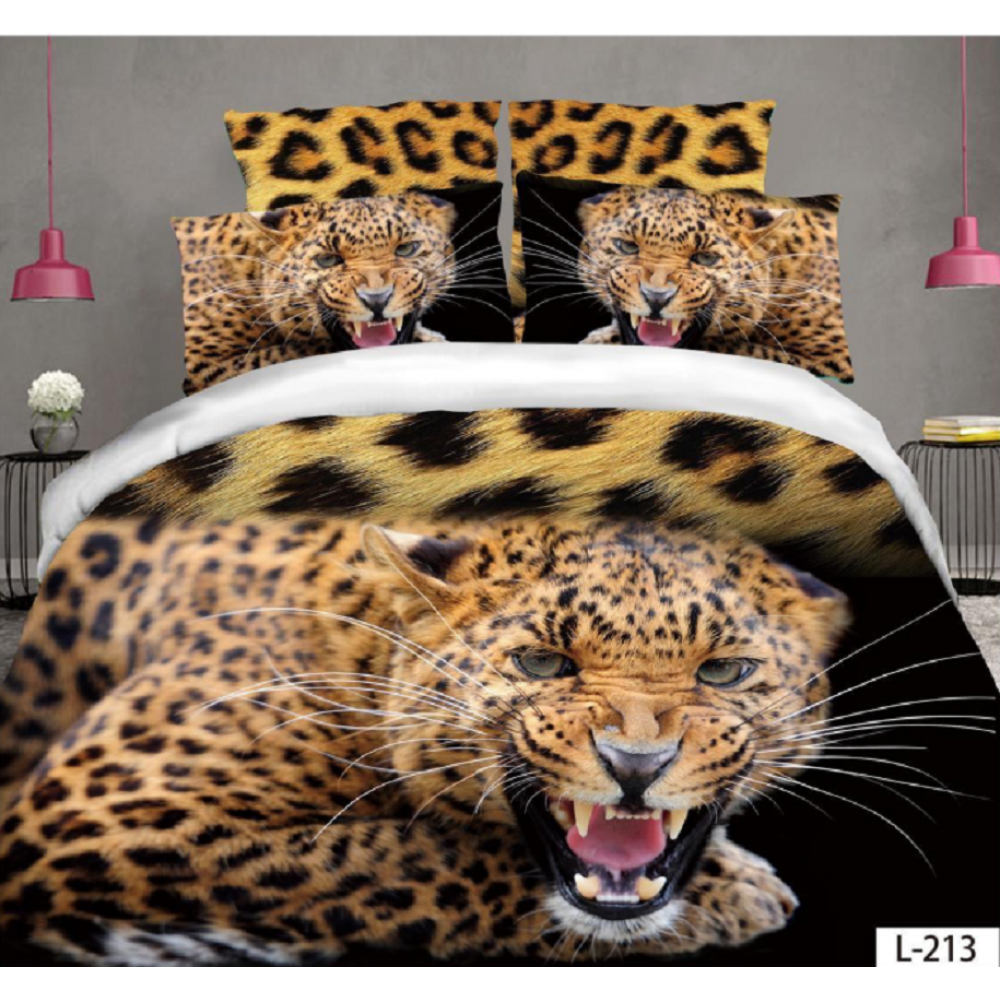 Lenjerie de pat dublu Bumbac Finet, pentru 2 persoane, 6 piese, Cearceaf de pat 230 x 250cm, JN-071