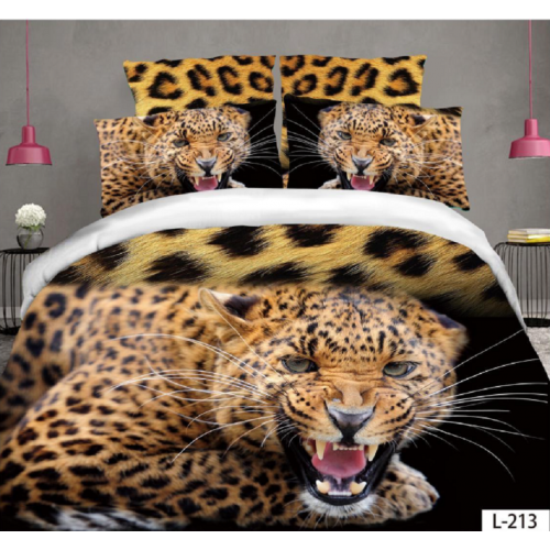 Lenjerie de pat dublu Bumbac Finet, pentru 2 persoane, 6 piese, Cearceaf de pat 230 x 250cm, JN-071