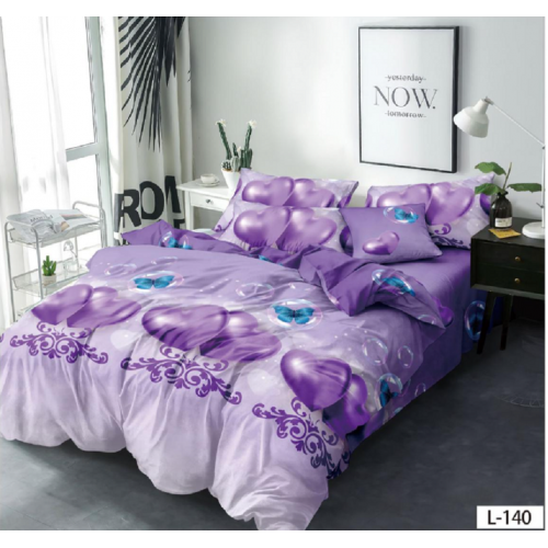 Lenjerie de pat dublu Bumbac Finet, pentru 2 persoane, 6 piese, Cearceaf de pat 230 x 250cm, JN-074