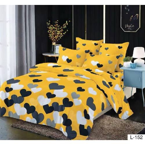 Lenjerie de pat dublu Bumbac Finet, pentru 2 persoane, 6 piese, Cearceaf de pat 230 x 250cm, JN-076