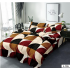 Lenjerie de pat dublu Bumbac Finet, pentru 2 persoane, 6 piese, Cearceaf de pat 230 x 250cm, JN-089