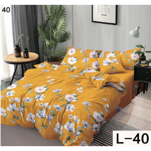 Lenjerie de pat dublu Bumbac Finet, pentru 2 persoane, 6 piese, Cearceaf de pat 230 x 250cm, JN-092