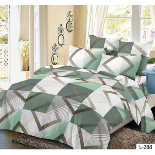 Lenjerie de pat dublu Bumbac Finet, pentru 2 persoane, 6 piese, Cearceaf de pat 230 x 250cm, JN-093