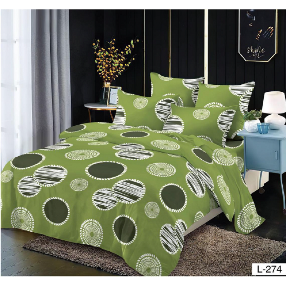 Lenjerie de pat dublu Bumbac Finet, pentru 2 persoane, 6 piese, Cearceaf de pat 230 x 250cm, JN-100