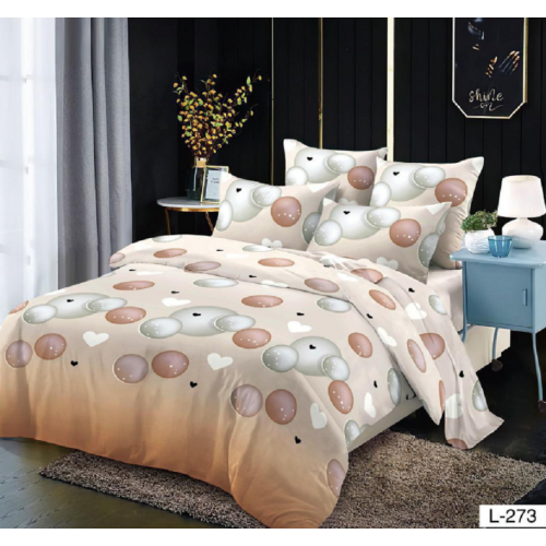 Lenjerie de pat dublu Bumbac Finet, pentru 2 persoane, 6 piese, Cearceaf de pat 230 x 250cm, JN-101