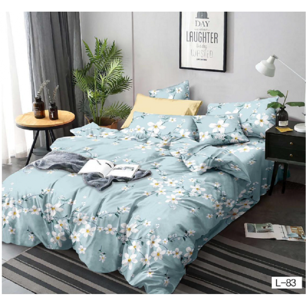 Lenjerie de pat dublu Bumbac Finet, pentru 2 persoane, 6 piese, Cearceaf de pat 230 x 250cm, JN-111