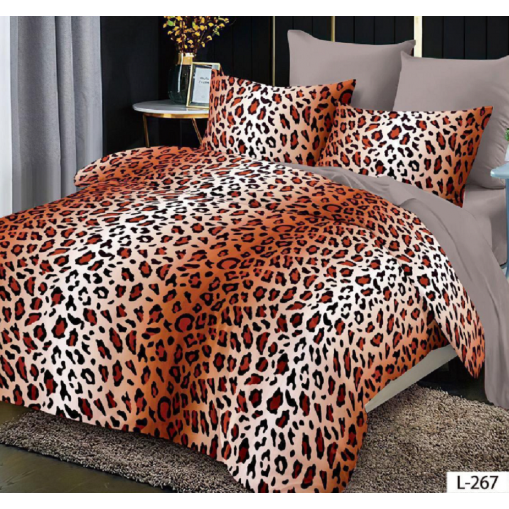 Lenjerie de pat dublu Bumbac Finet, pentru 2 persoane, 6 piese, Cearceaf de pat 230 x 250cm, JN-113