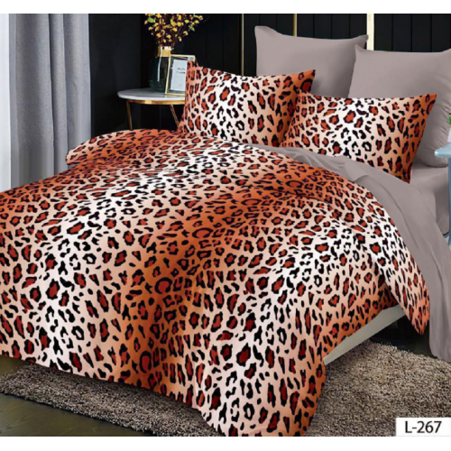 Lenjerie de pat dublu Bumbac Finet, pentru 2 persoane, 6 piese, Cearceaf de pat 230 x 250cm, JN-113