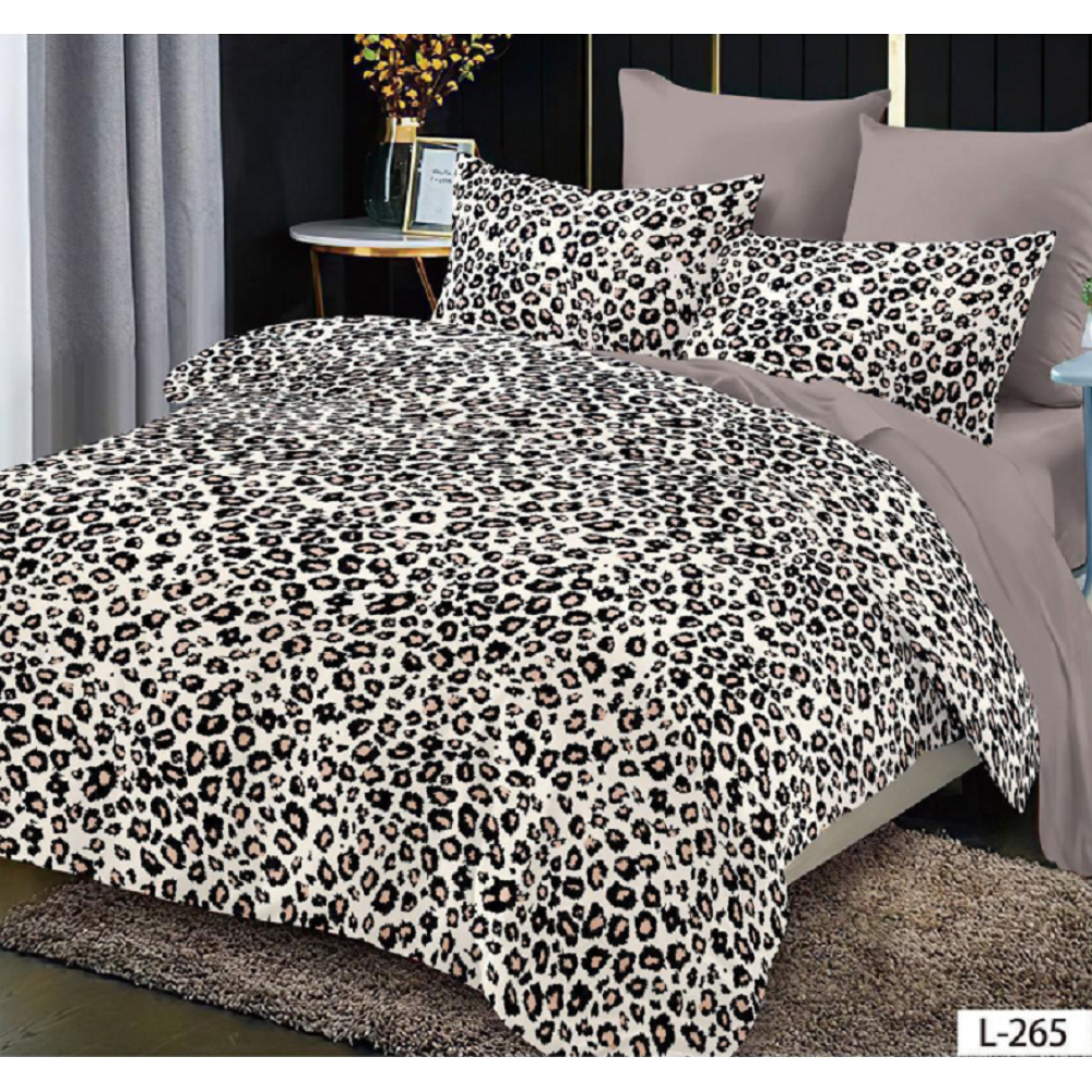 Lenjerie de pat dublu Bumbac Finet, pentru 2 persoane, 6 piese, Cearceaf de pat 230 x 250cm, JN-115