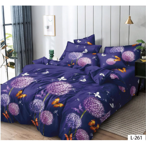 Lenjerie de pat dublu Bumbac Finet, pentru 2 persoane, 6 piese, Cearceaf de pat 230 x 250cm, JN-118