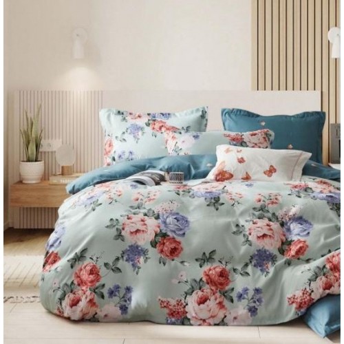 Set Lenjerie Eleganta Satinat  din 4 piese, Cearceaf de pat 230x245cm, cearceaf de pilota 200x230 cm, NN-01