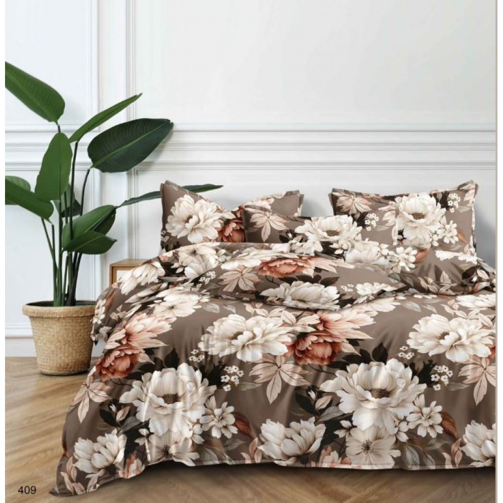 Set Lenjerie Eleganta Satinat  din 4 piese, Cearceaf de pat 230x245cm, cearceaf de pilota 200x230 cm, NN-08