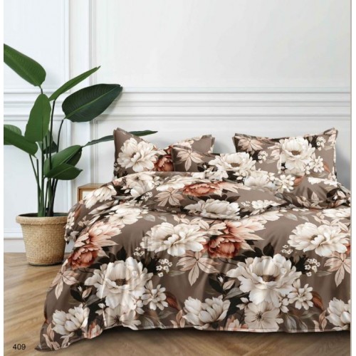 Set Lenjerie Eleganta Satinat  din 4 piese, Cearceaf de pat 230x245cm, cearceaf de pilota 200x230 cm, NN-08