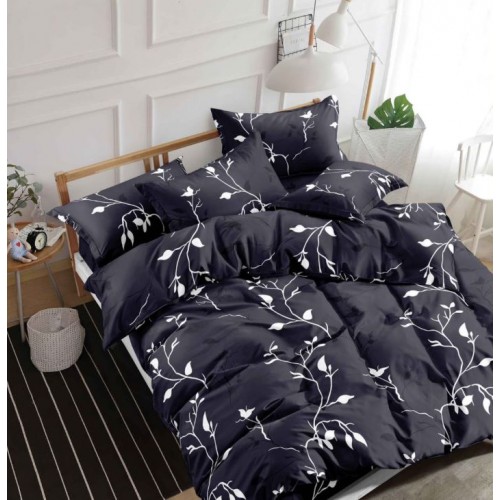 Set Lenjerie Eleganta Satinat  din 4 piese, Cearceaf de pat 230x245cm, cearceaf de pilota 200x230 cm, NN-09
