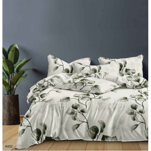 Set Lenjerie Eleganta Satinat  din 4 piese, Cearceaf de pat 230x245cm, cearceaf de pilota 200x230 cm, NN-010