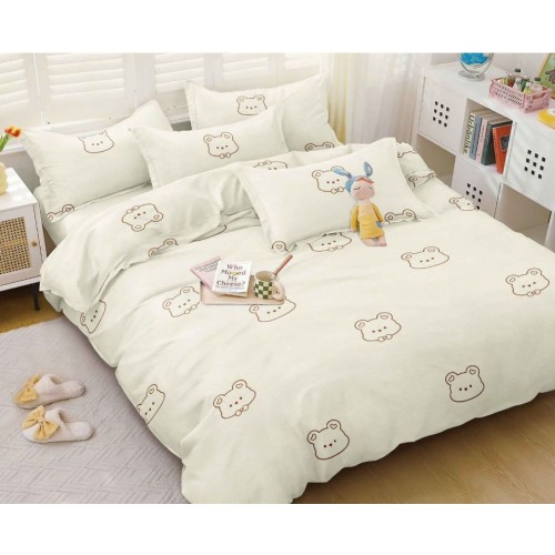 Set Lenjerie Eleganta Satinat  din 4 piese, Cearceaf de pat 230x245cm, cearceaf de pilota 200x230 cm, NN-012