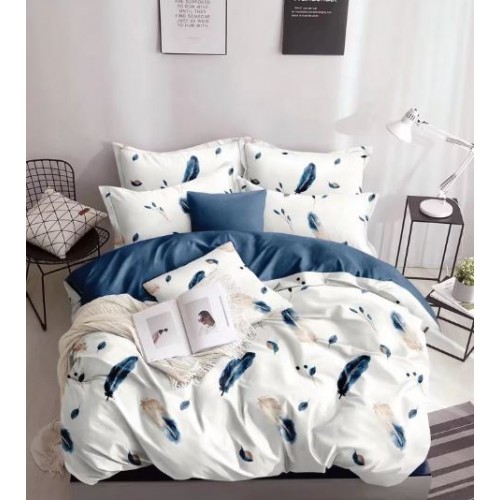 Set Lenjerie Eleganta Satinat  din 4 piese, Cearceaf de pat 230x245cm, cearceaf de pilota 200x230 cm, NN-014