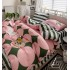 Set Lenjerie Eleganta Satinat  din 4 piese, Cearceaf de pat 230x245cm, cearceaf de pilota 200x230 cm, NN-016