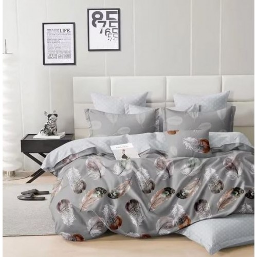 Set Lenjerie Eleganta Satinat  din 4 piese, Cearceaf de pat 230x245cm, cearceaf de pilota 200x230 cm, NN-017