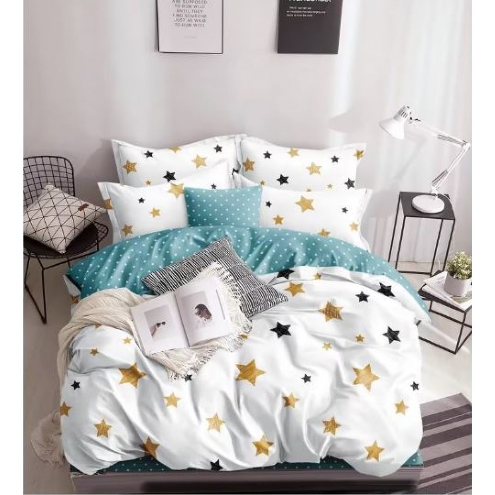 Set Lenjerie Eleganta Satinat  din 4 piese, Cearceaf de pat 230x245cm, cearceaf de pilota 200x230 cm, NN-018