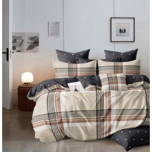 Set Lenjerie Eleganta Satinat  din 4 piese, Cearceaf de pat 230x245cm, cearceaf de pilota 200x230 cm, NN-021