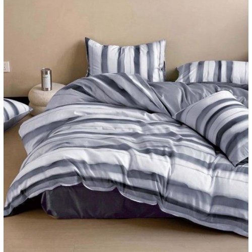 Set Lenjerie Eleganta Satinat  din 4 piese, Cearceaf de pat 230x245cm, cearceaf de pilota 200x230 cm, NN-027