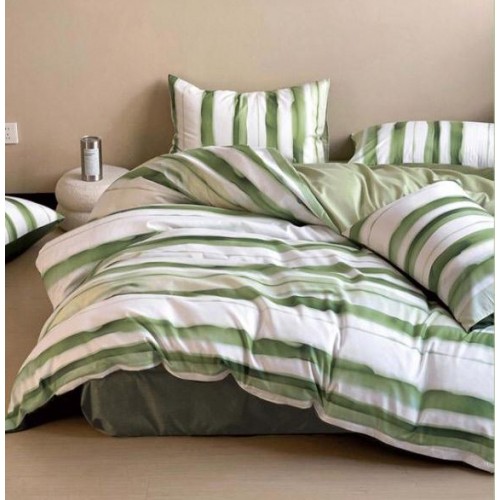 Set Lenjerie Eleganta Satinat  din 4 piese, Cearceaf de pat 230x245cm, cearceaf de pilota 200x230 cm, NN-029