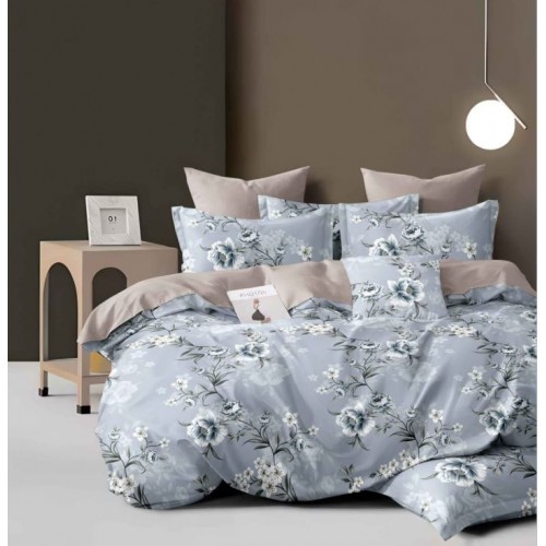 Set Lenjerie Eleganta Satinat  din 4 piese, Cearceaf de pat 230x245cm, cearceaf de pilota 200x230 cm, NN-035