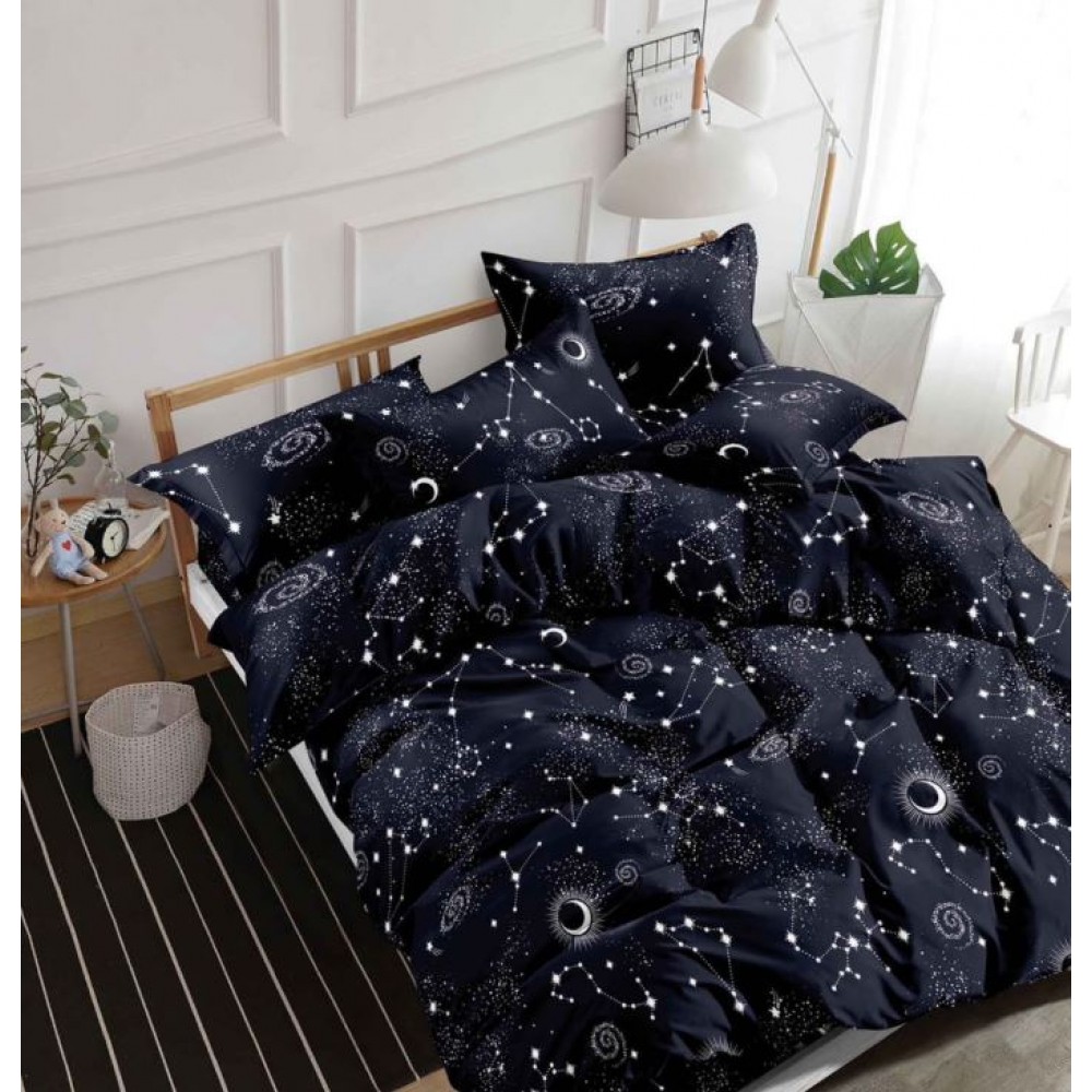Set Lenjerie Eleganta Satinat  din 4 piese, Cearceaf de pat 230x245cm, cearceaf de pilota 200x230 cm, NN-037