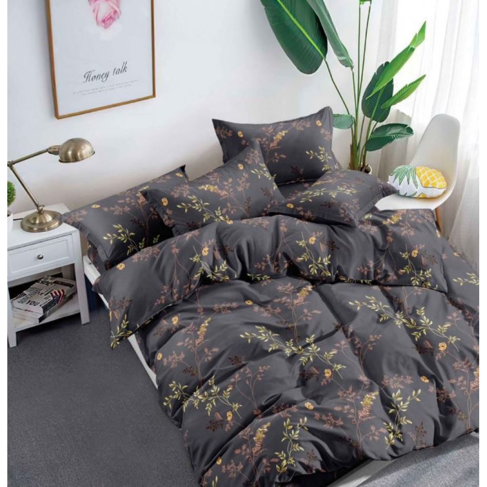 Set Lenjerie Eleganta Satinat  din 4 piese, Cearceaf de pat 230x245cm, cearceaf de pilota 200x230 cm, NN-040